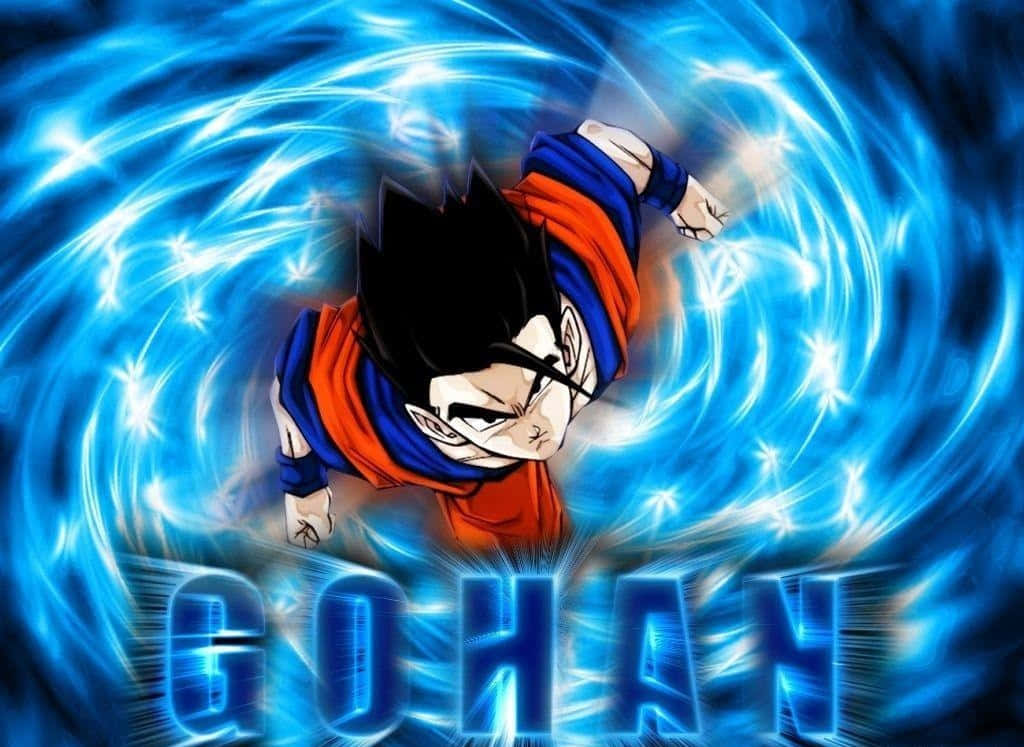 Mystic Gohan, Gohan, blue energy aura, SD Desktop Wallpaper