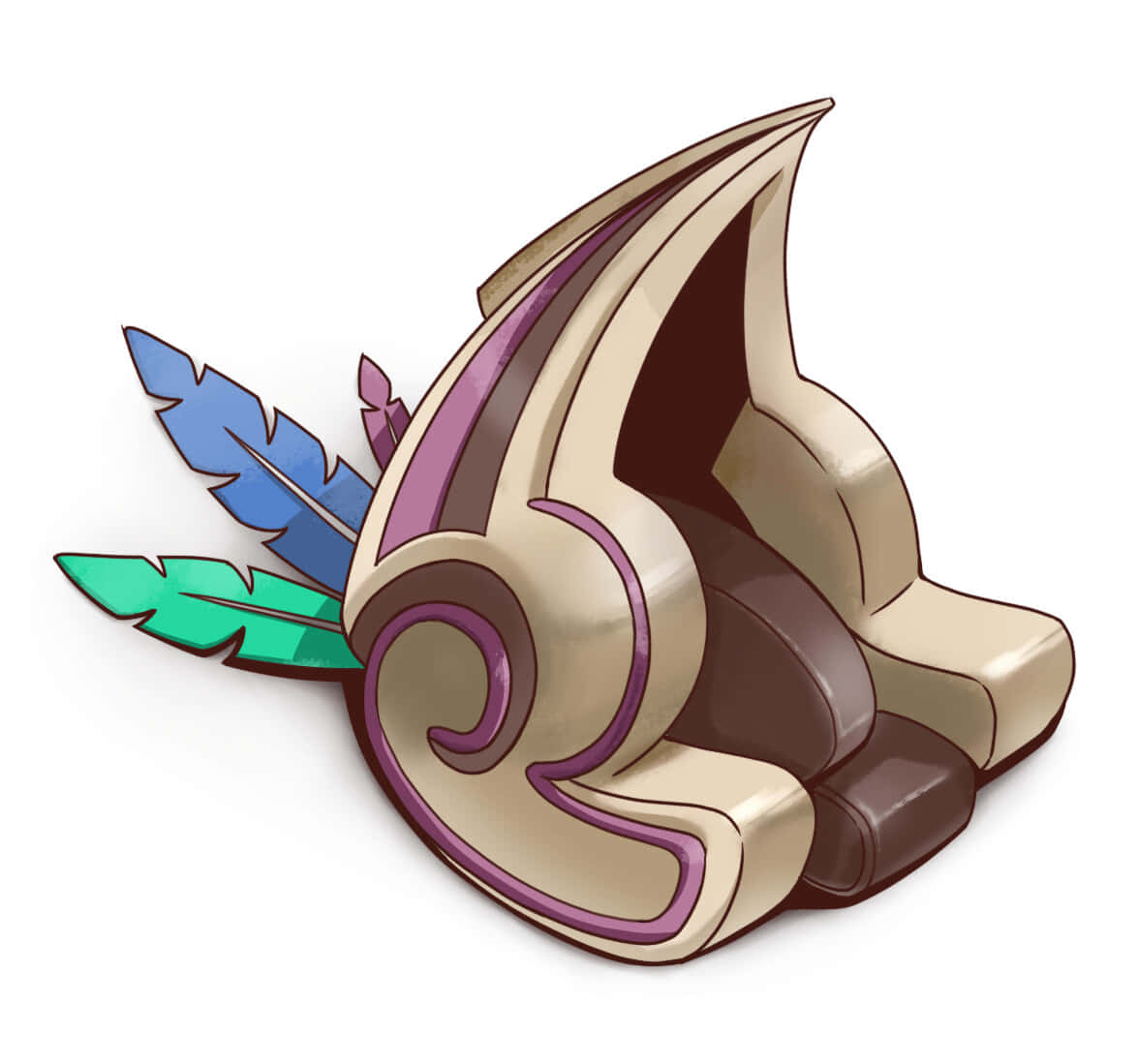 Mystical Artifacts, beige, purple, SD Desktop Wallpaper