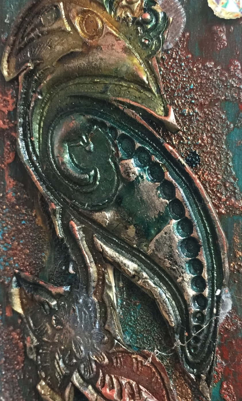Mystical Artifacts, metallic green, copper, HD Phone Wallpaper