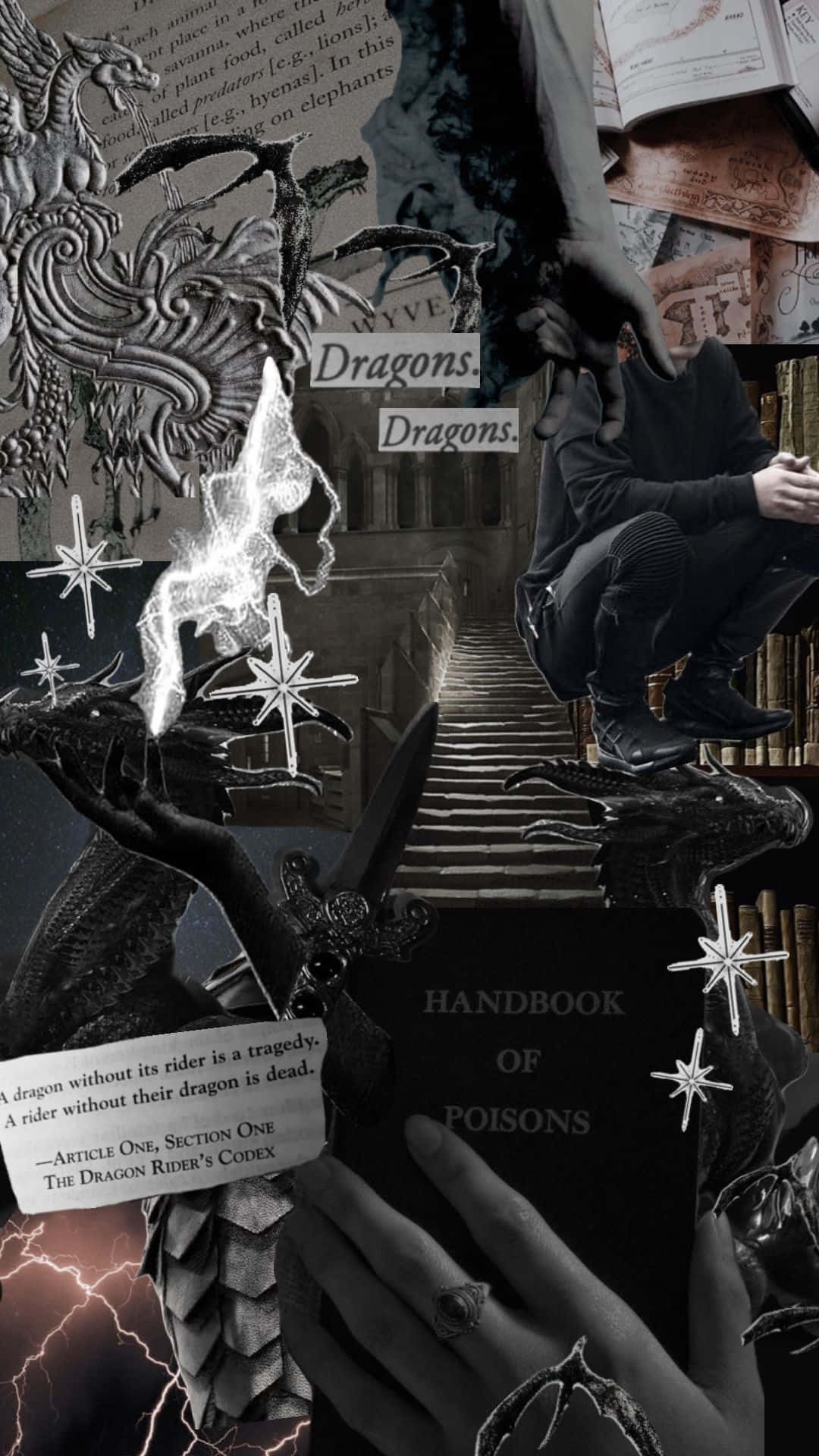 Mystical Dragon, dragons, books, Full HD Phone Wallpaper