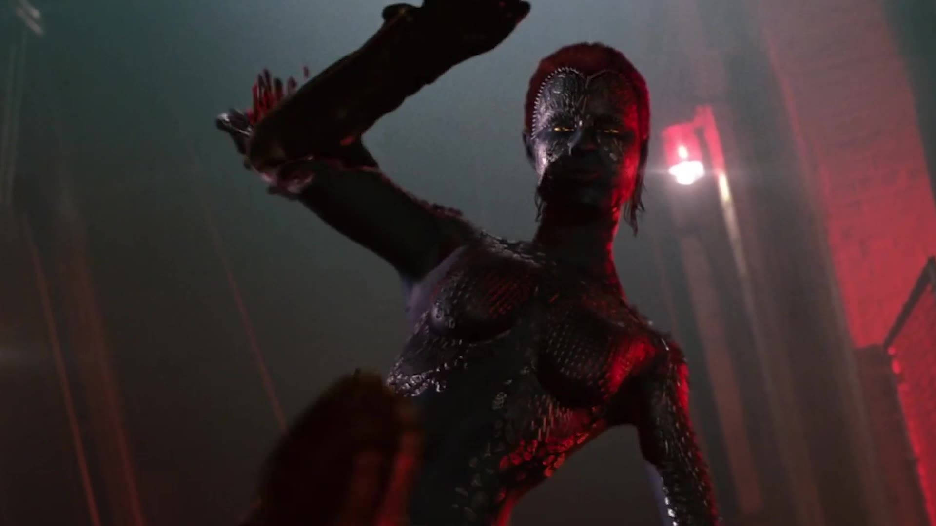 Mystique, glowing eyes, metallic skin, Full HD Desktop Wallpaper