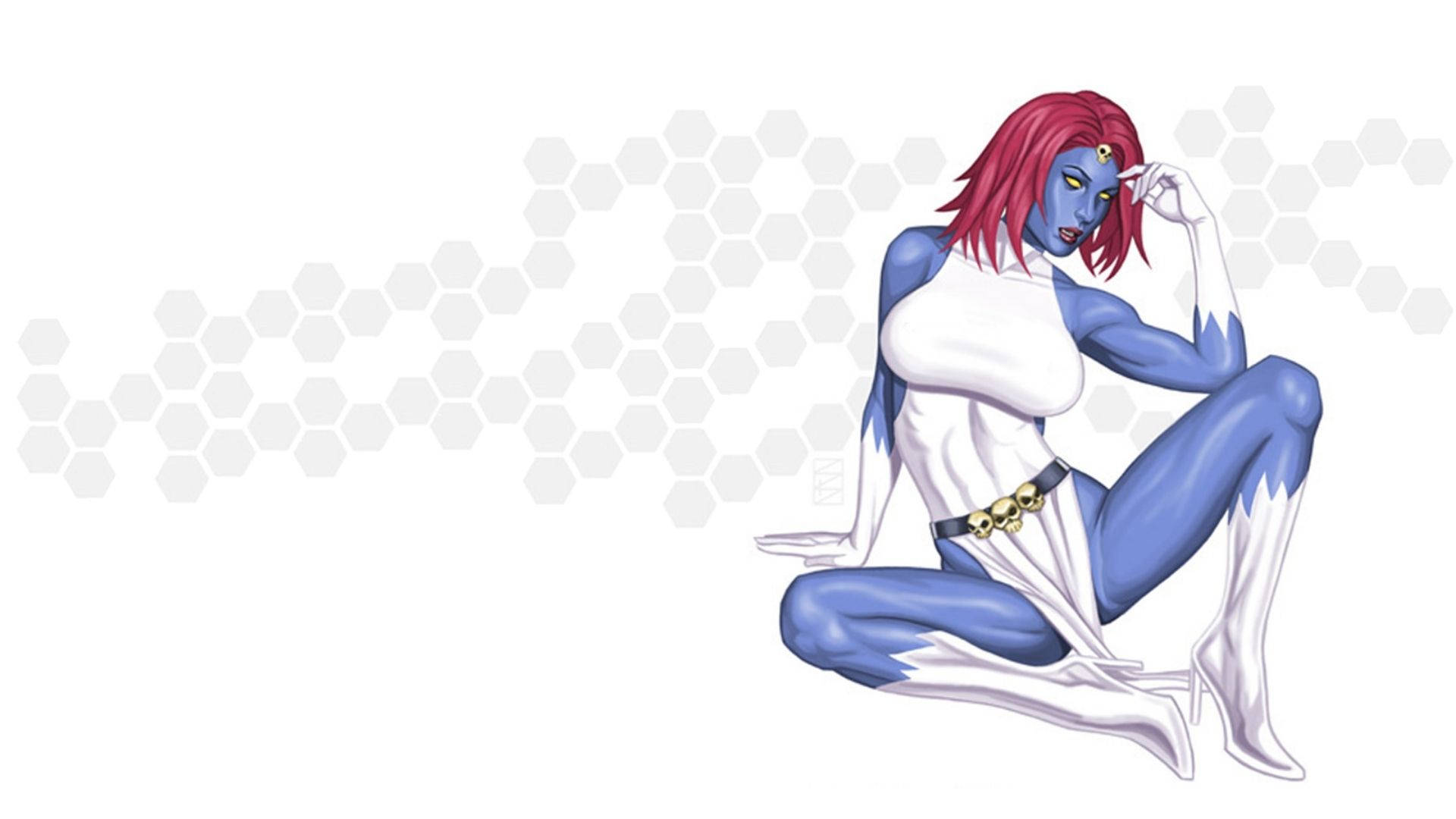 Mystique, X-Men, anime, Full HD Desktop Wallpaper