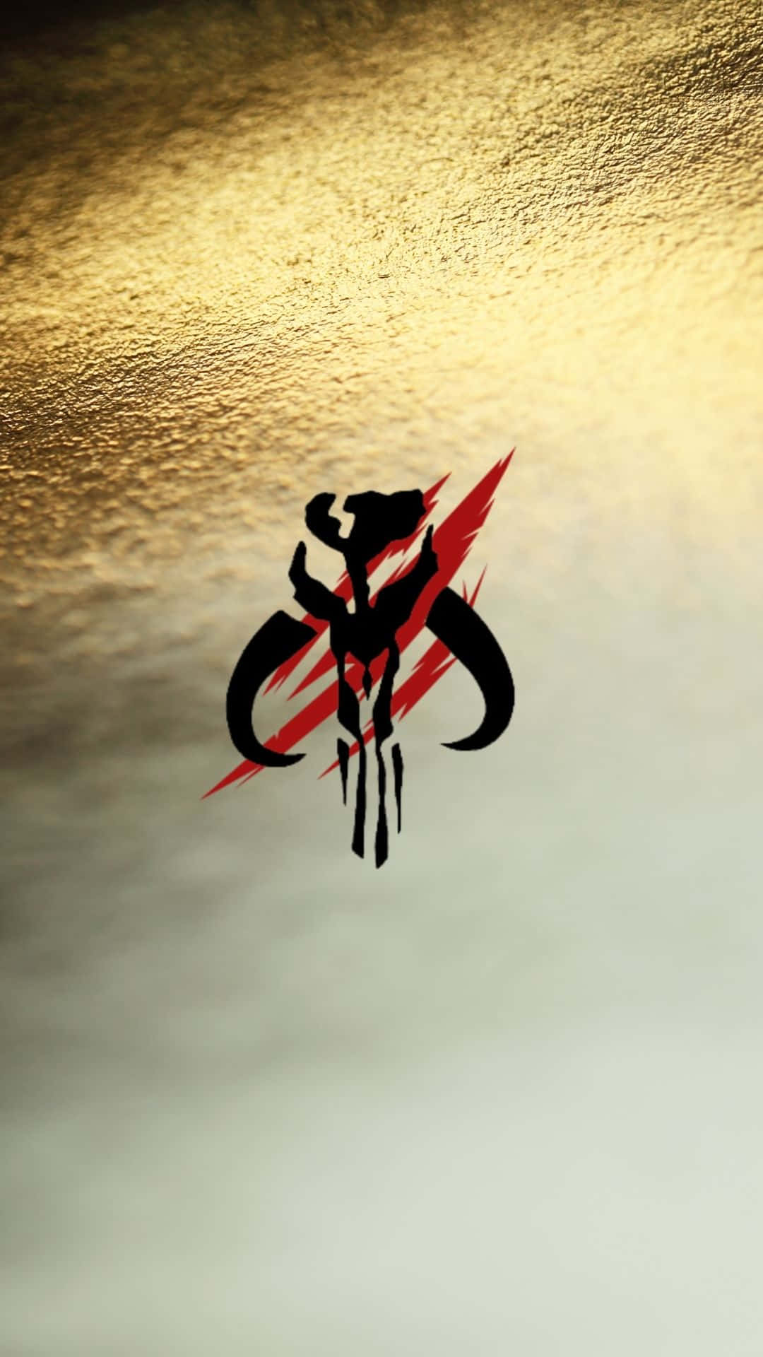 Mythosaur, black and red stylized skull logo, curved horns, Full HD Phone Wallpaper