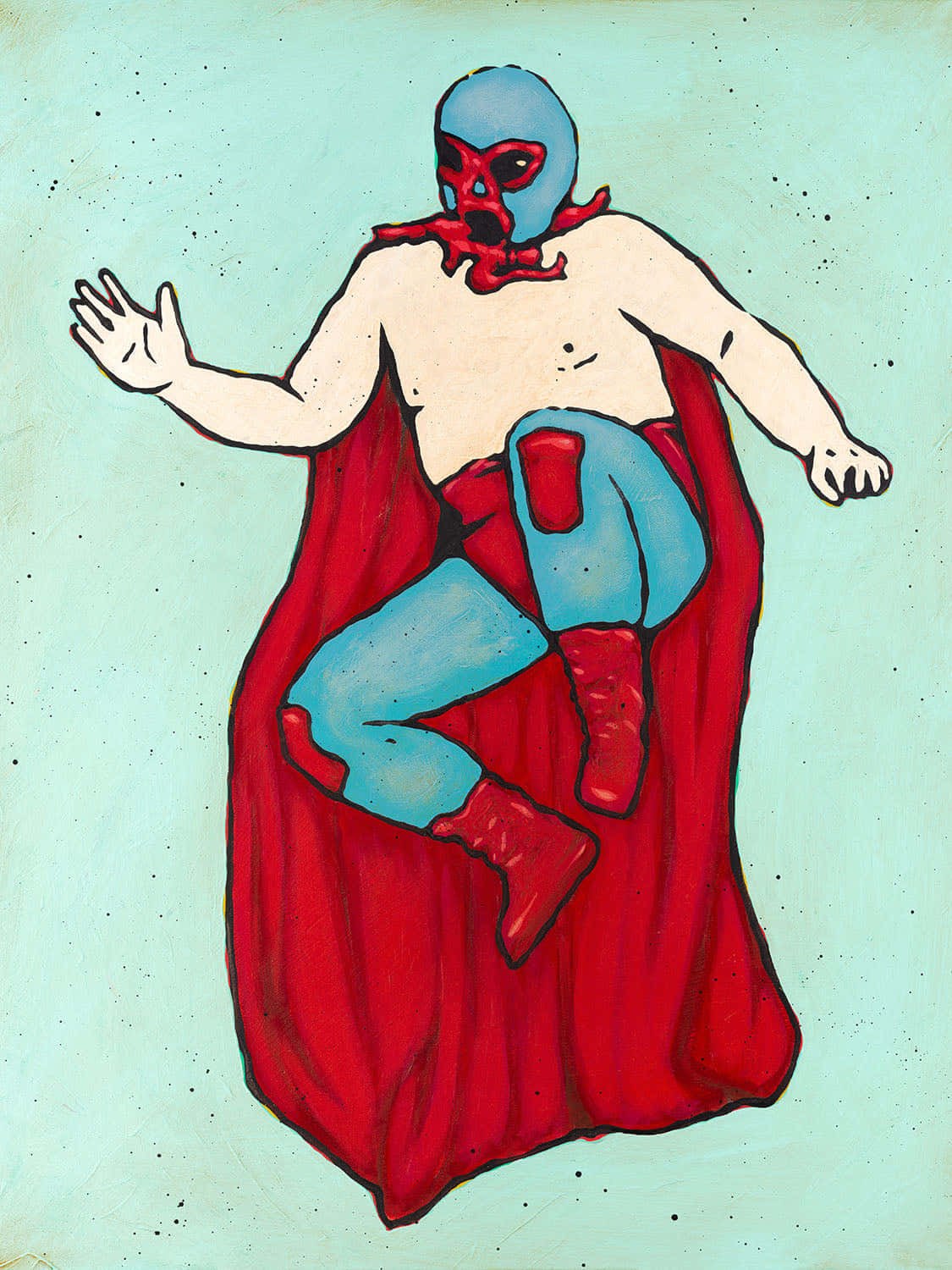 Nacho Libre, blue mask, red cape, HD Phone Wallpaper