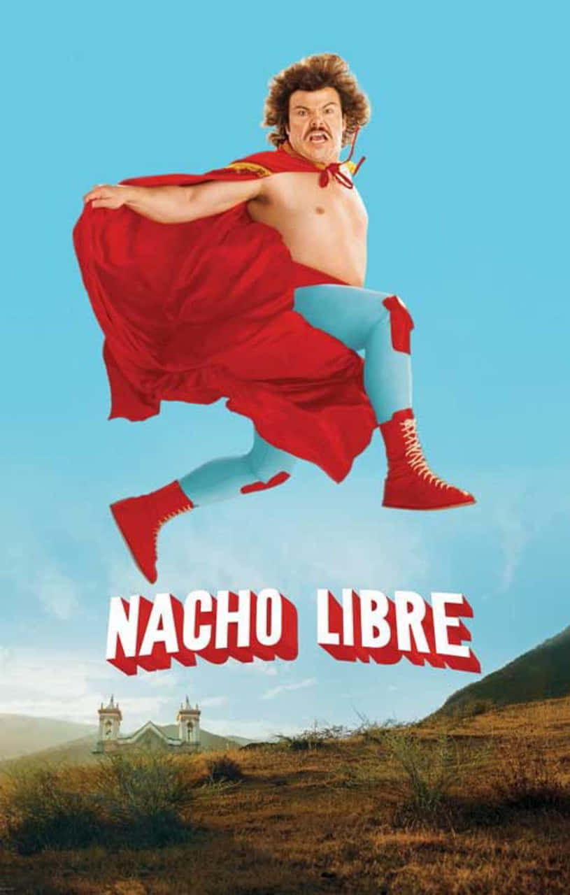 Nacho Libre, red cape, blue tights, HD Phone Wallpaper