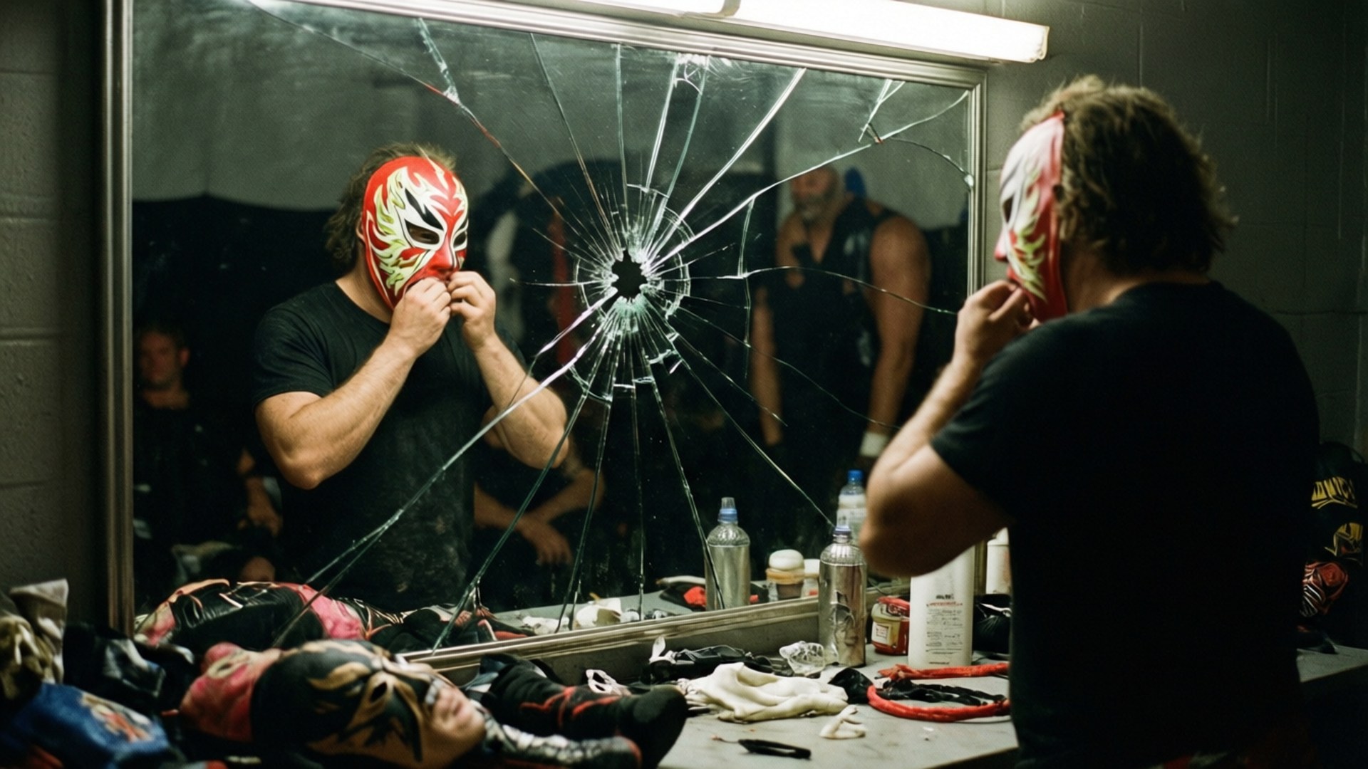 Nacho Libre, mask, backstage, Full HD Desktop Wallpaper