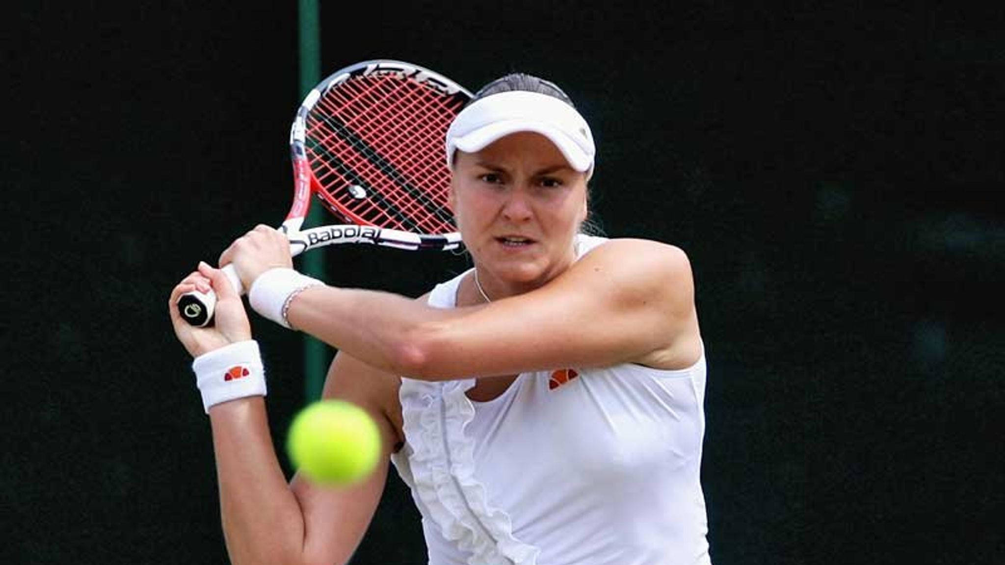 Nadia Petrova, white gear, red racket, Full HD Desktop Wallpaper