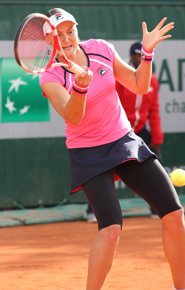 Nadia Petrova, pink shirt, racket, SD Phone Wallpaper