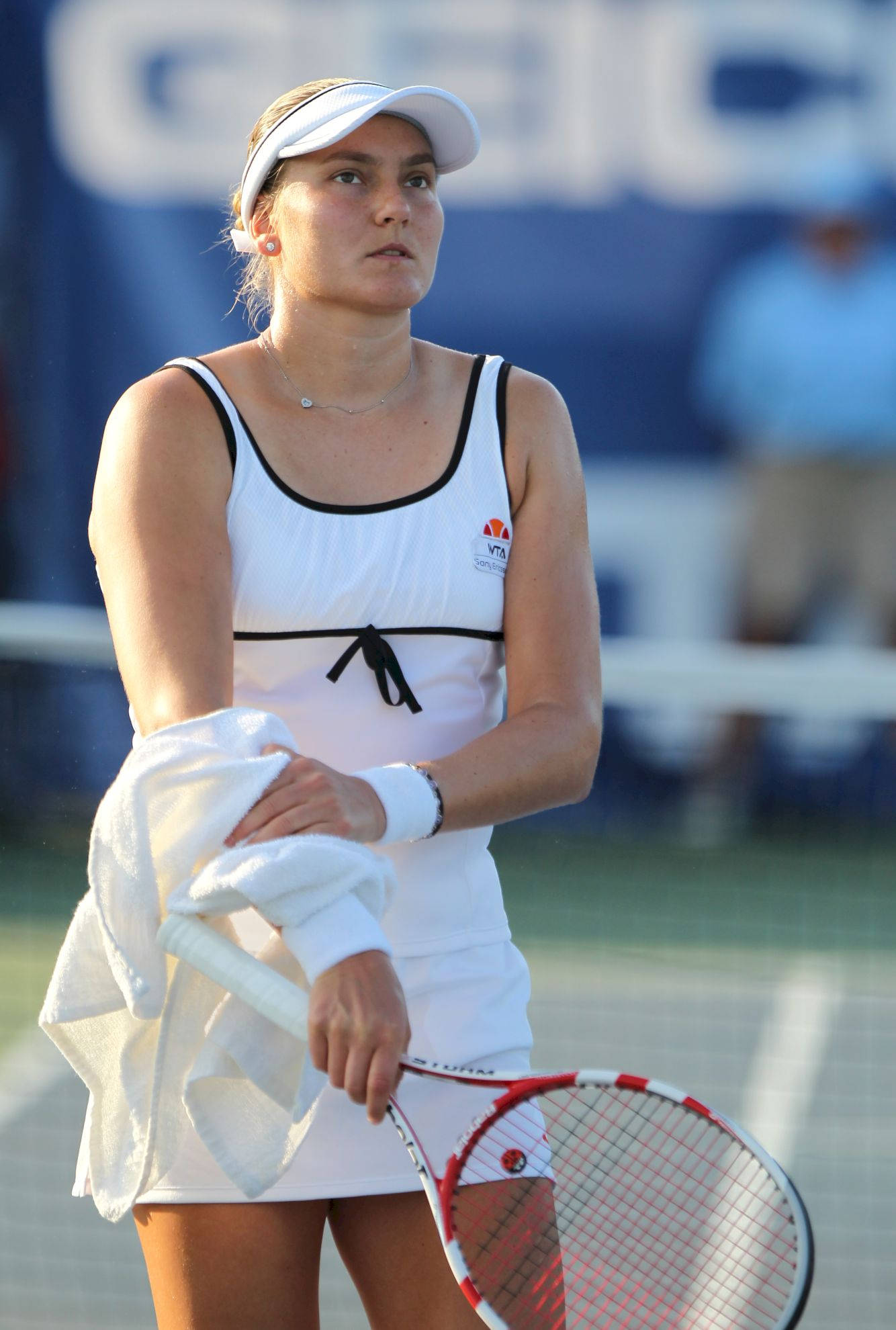 Nadia Petrova, white gear, racket, Full HD Phone Wallpaper