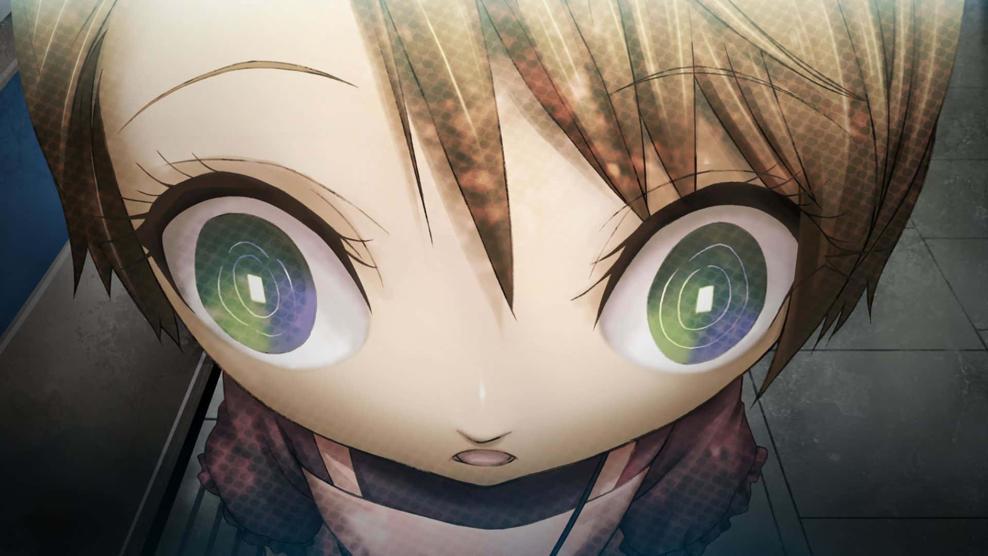 Nae Tennouji, green eyes, brown hair, Full HD Desktop Wallpaper