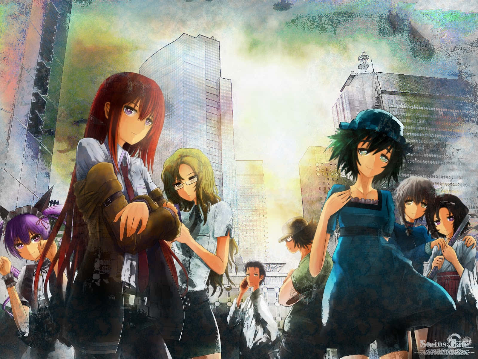Nae Tennouji, stylized urban cityscape, tall buildings, HD Desktop Wallpaper