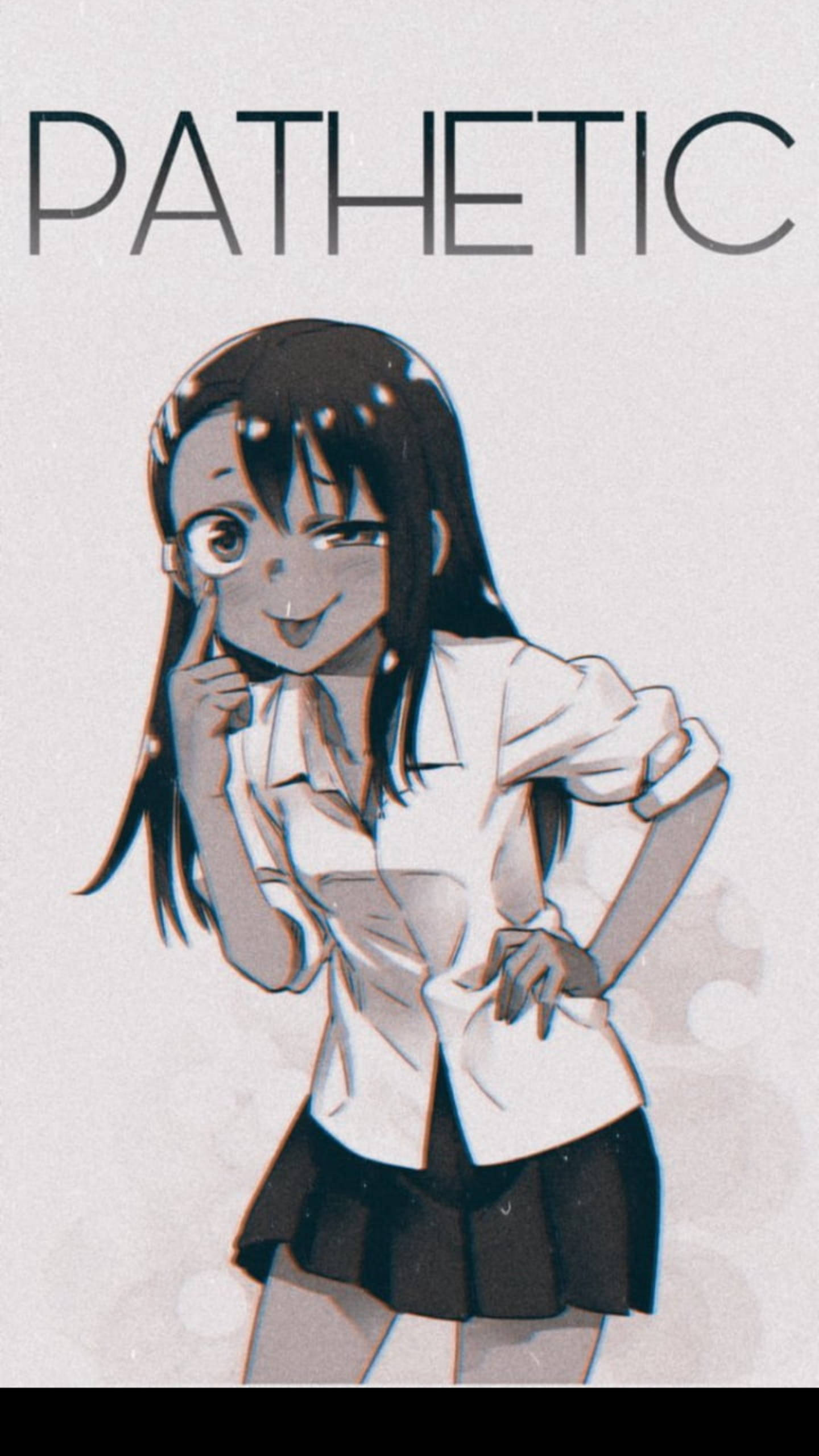 Nagatoro, cheerful anime girl, white shirt, 2K Phone Wallpaper