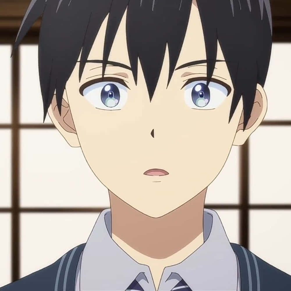 Nagi Umino, wide blue eyes, black hair, SD Desktop Wallpaper