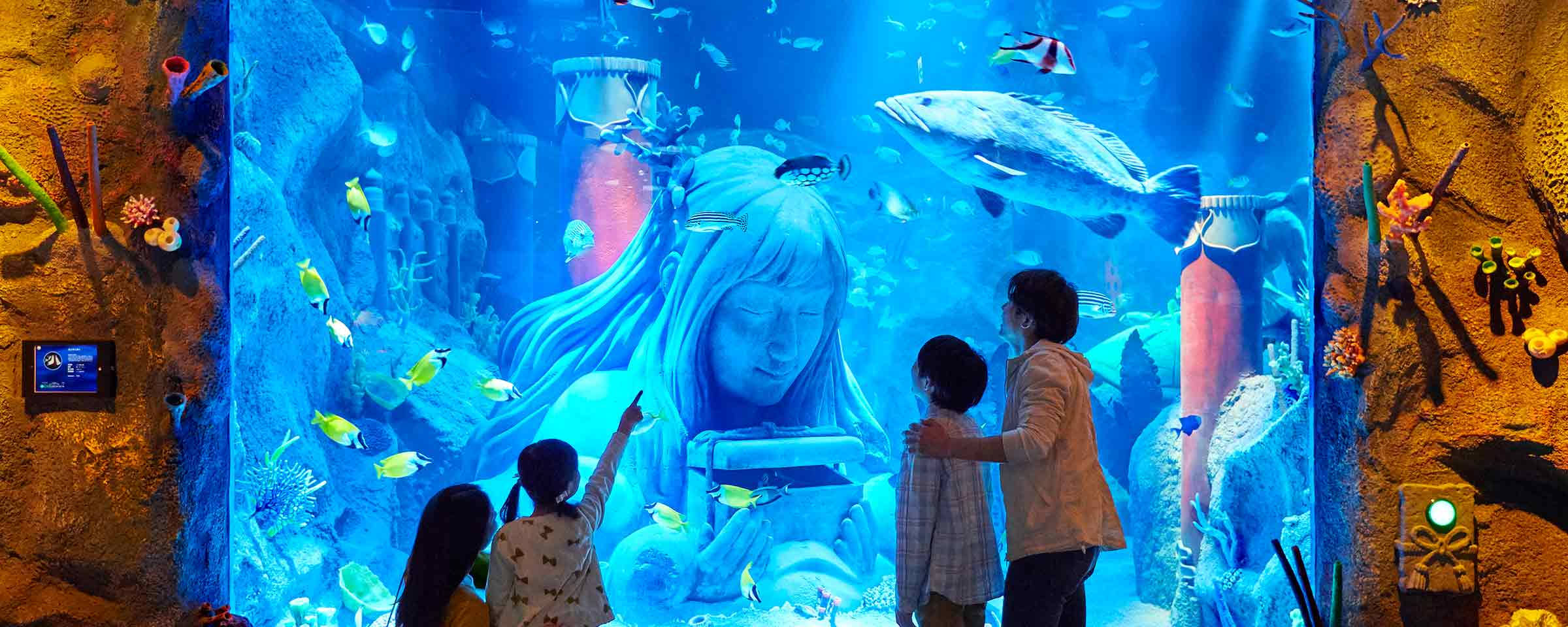 Nagoya, Sea Life, mermaid statue, Full HD Desktop Wallpaper