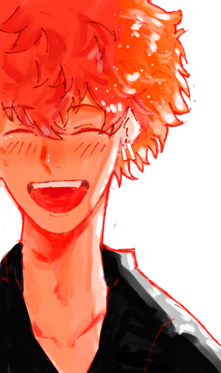 Nahoya Kawata, Blush, fiery orange hair, SD Phone Wallpaper