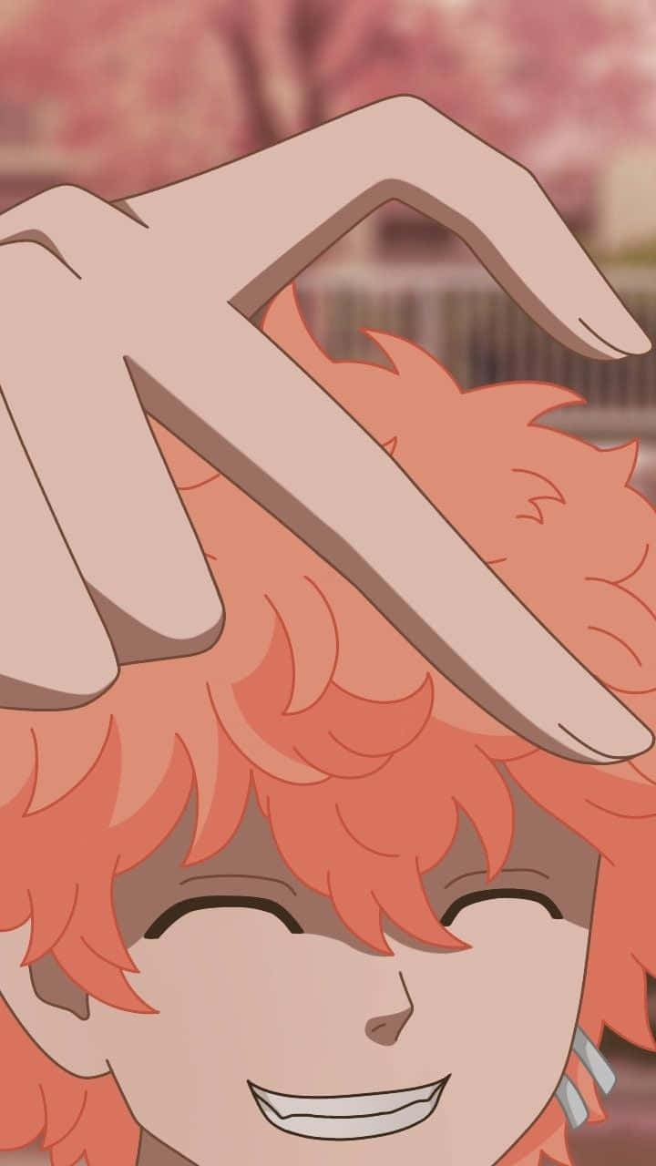 Nahoya Kawata, spiky orange hair, cheerful anime character, HD Phone Wallpaper