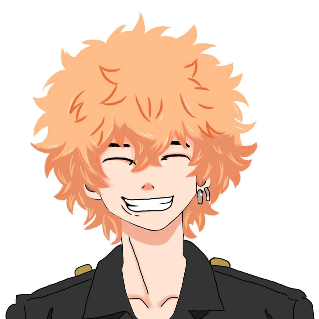 Nahoya Kawata, spiky orange hair, wide grin, SD Phone Wallpaper