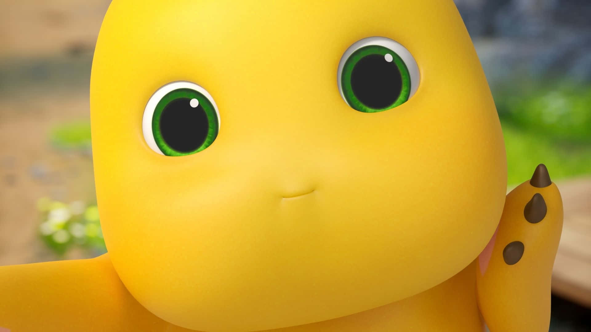 Nailoong, bright yellow, cartoon creature, Full HD Desktop Wallpaper