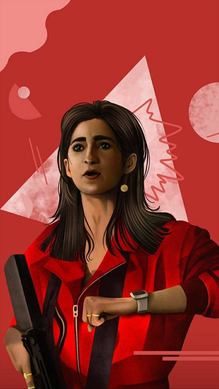 Money Heist, Nairobi, red jacket, HD Phone Wallpaper
