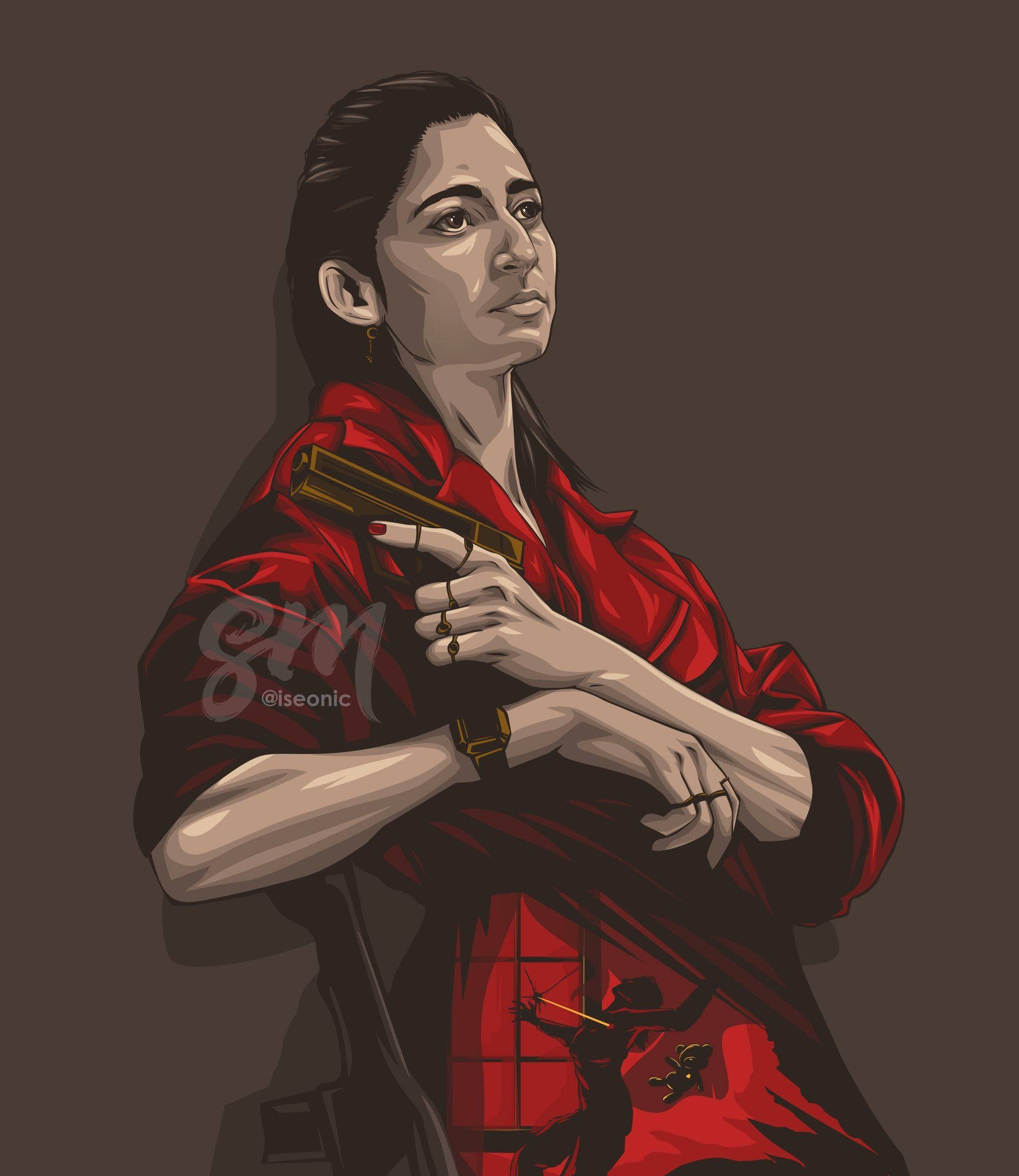 Money Heist, Nairobi, red coat, Full HD Phone Wallpaper