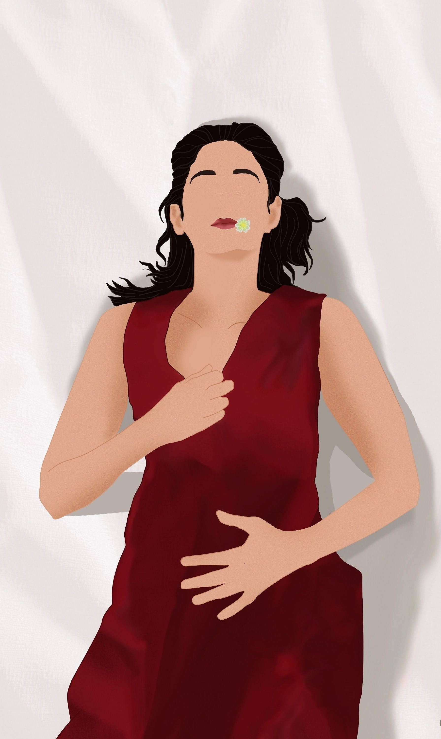 Nairobi money heist, red dress, white wall, 2K Phone Wallpaper
