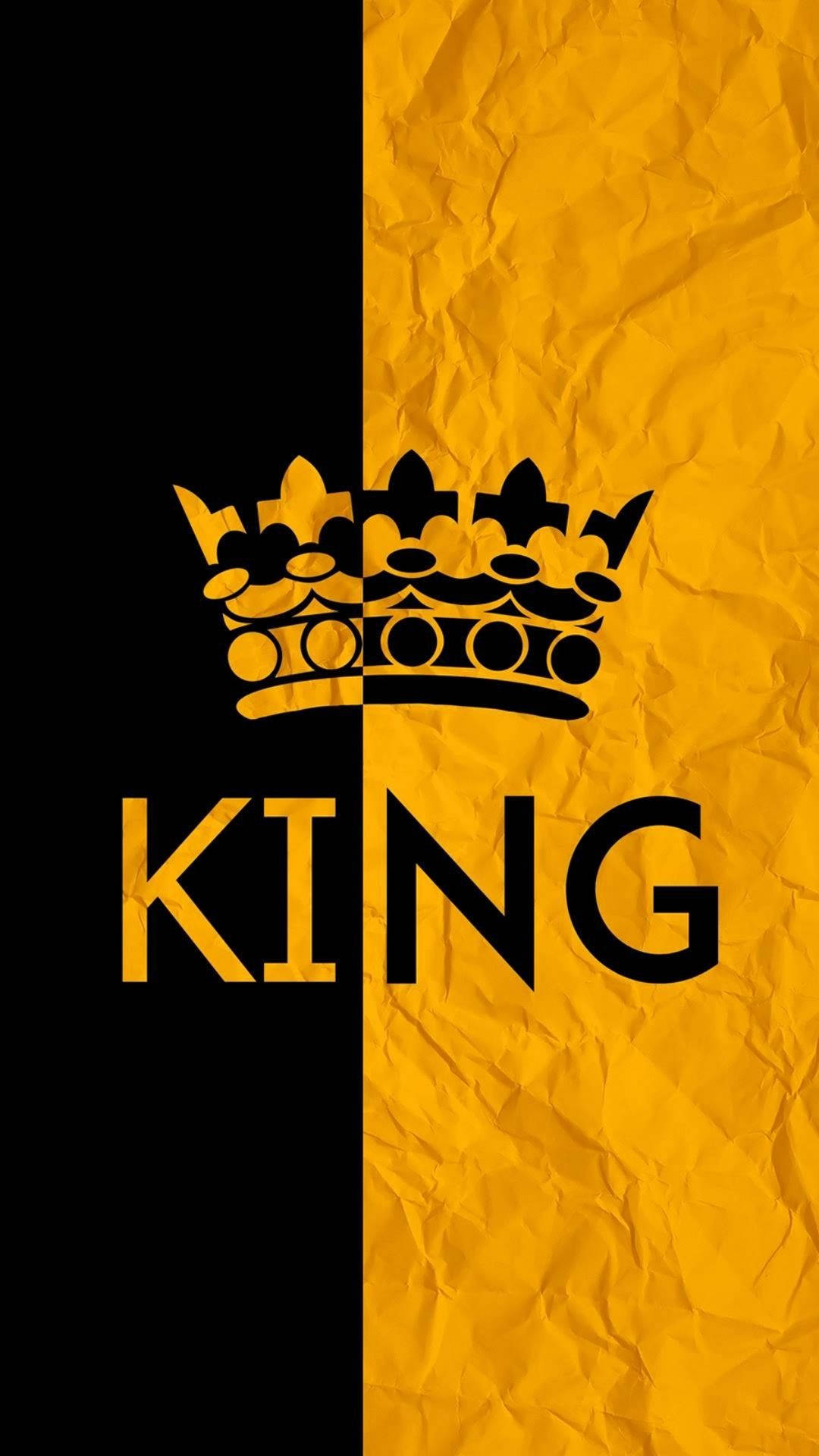 King, crown, black and yellow, Full HD Phone Wallpaper