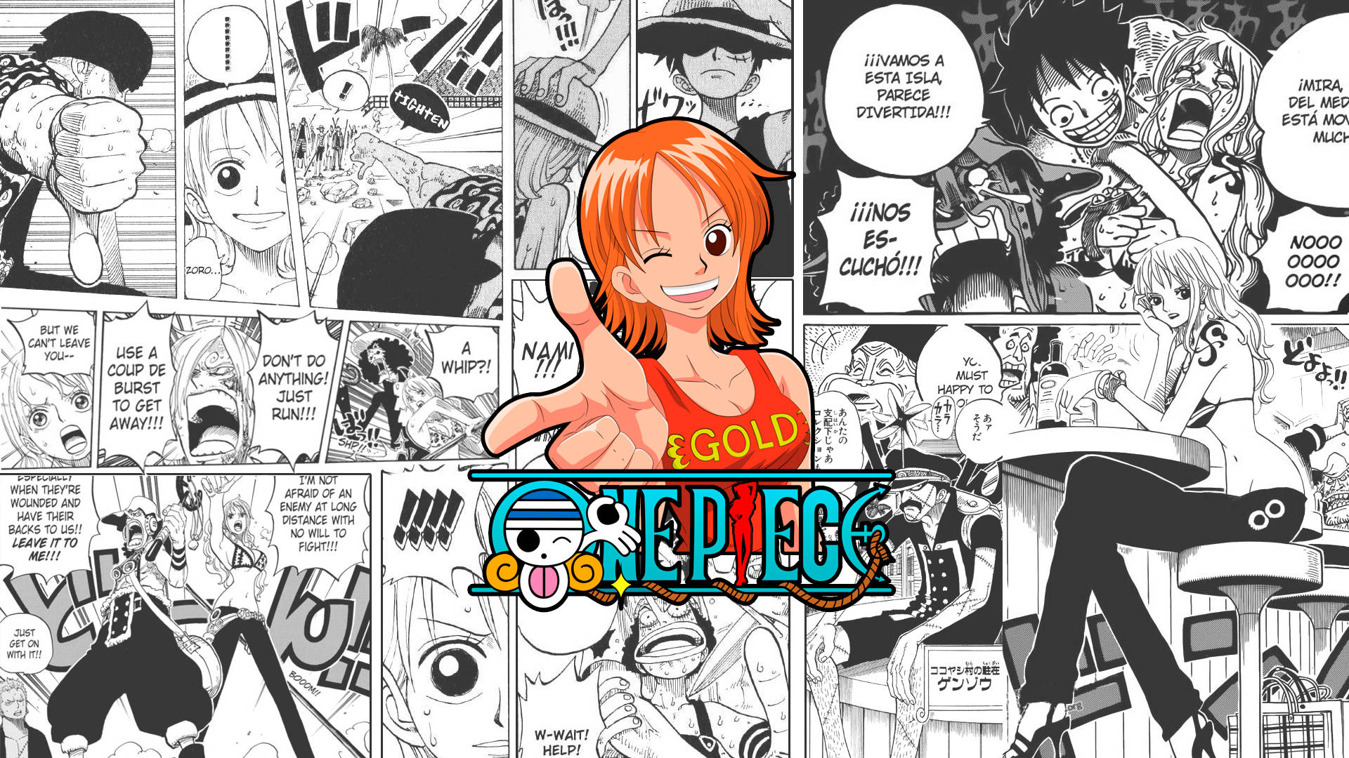 One Piece, Nami, red top, Full HD Desktop Wallpaper