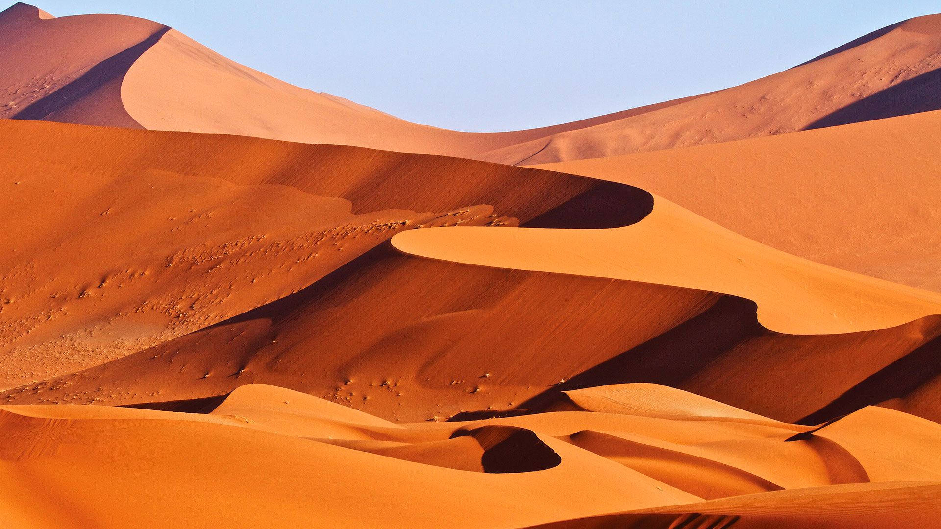 Namibia, red sand dune, orange sand dunes, Full HD Desktop Wallpaper