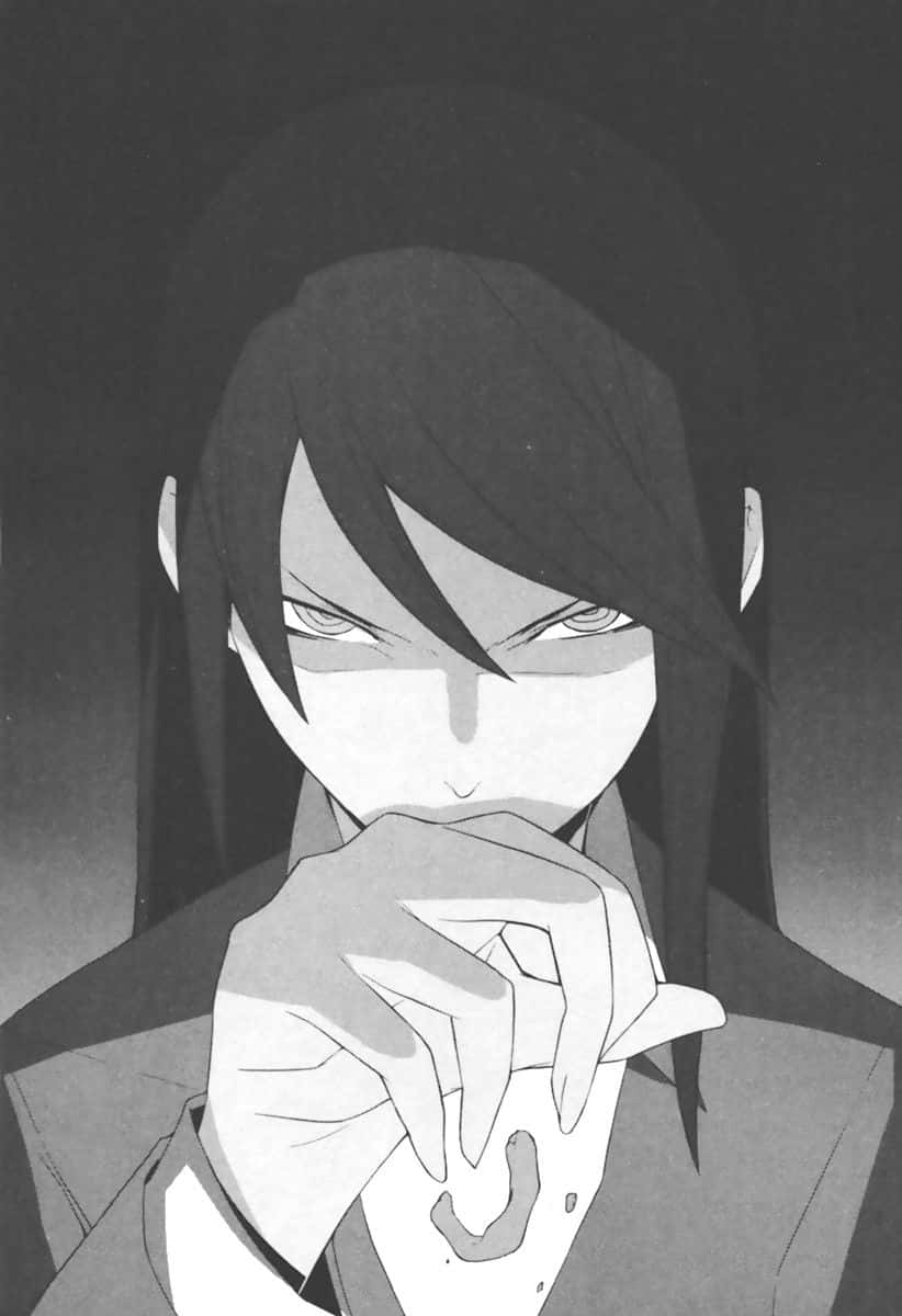 Namie Yagiri, monochrome, sharp eyes, SD Phone Wallpaper