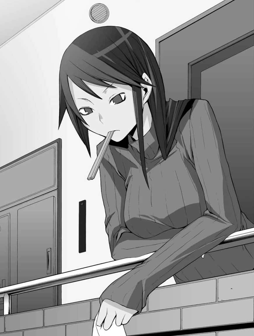 Namie Yagiri, monochrome, anime girl, SD Phone Wallpaper