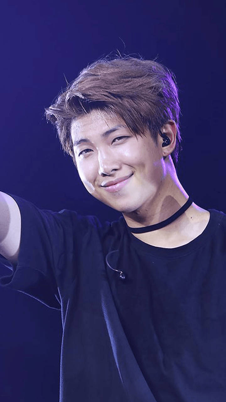 Namjoon, tousled hair, earpiece, HD Phone Wallpaper
