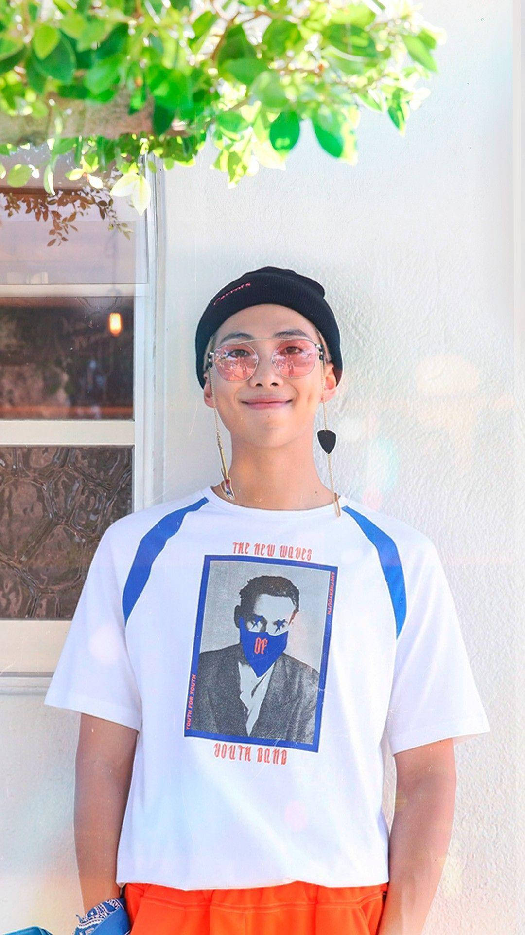 Namjoon, K-Pop Idol, graphic tee, Full HD Phone Wallpaper