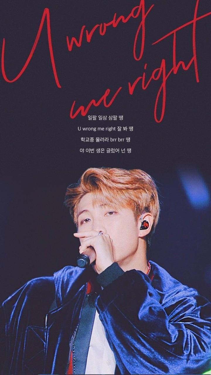 Namjoon, blue velvet jacket, microphone, HD Phone Wallpaper