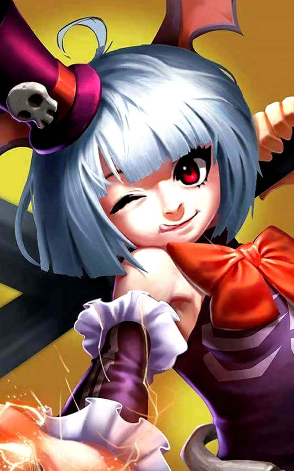 Nana Mobile Legends, silver hair, red eye, HD Phone Wallpaper