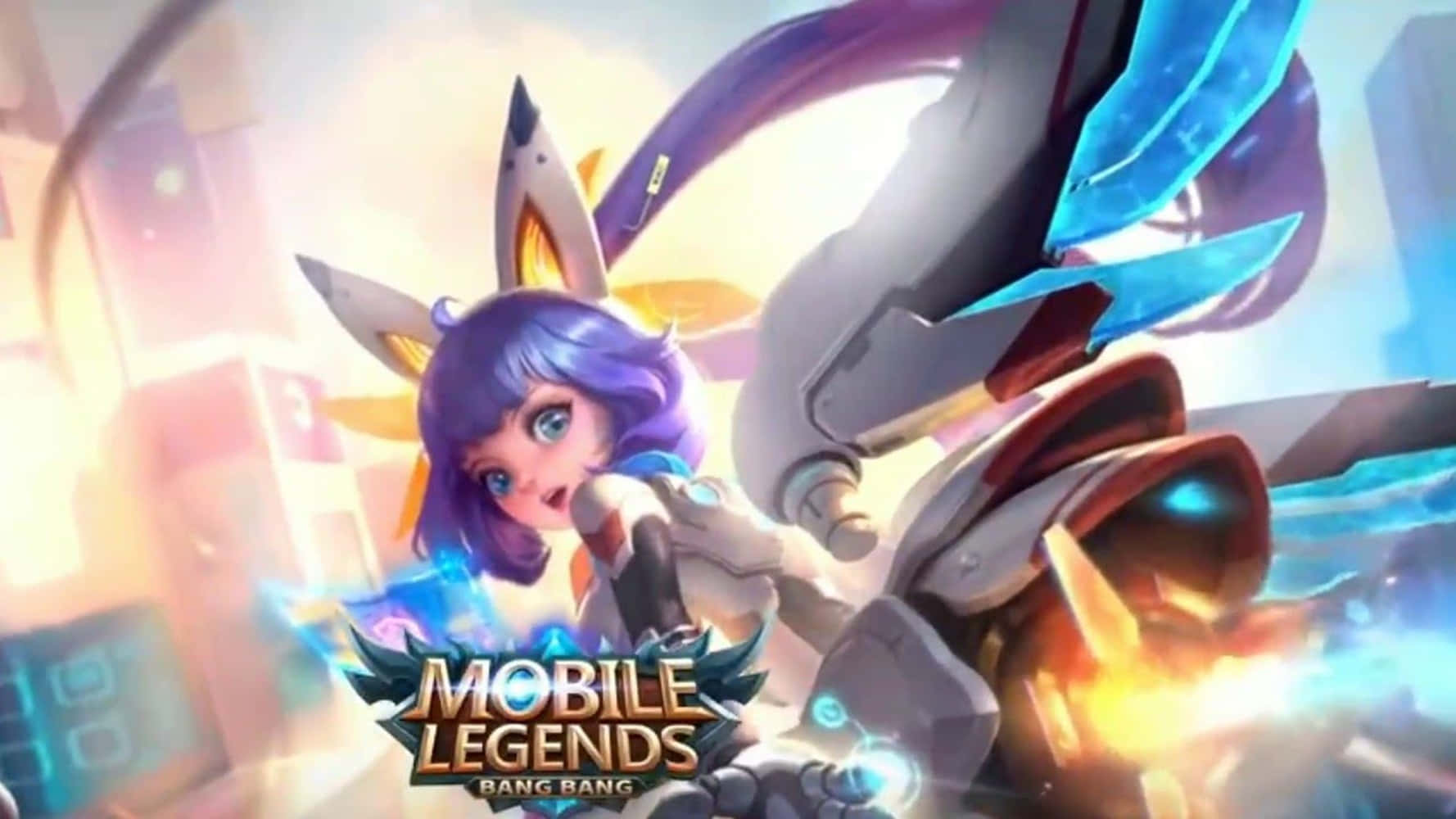 Nana Mobile Legends, mecha baby, purple hair, HD Desktop Wallpaper