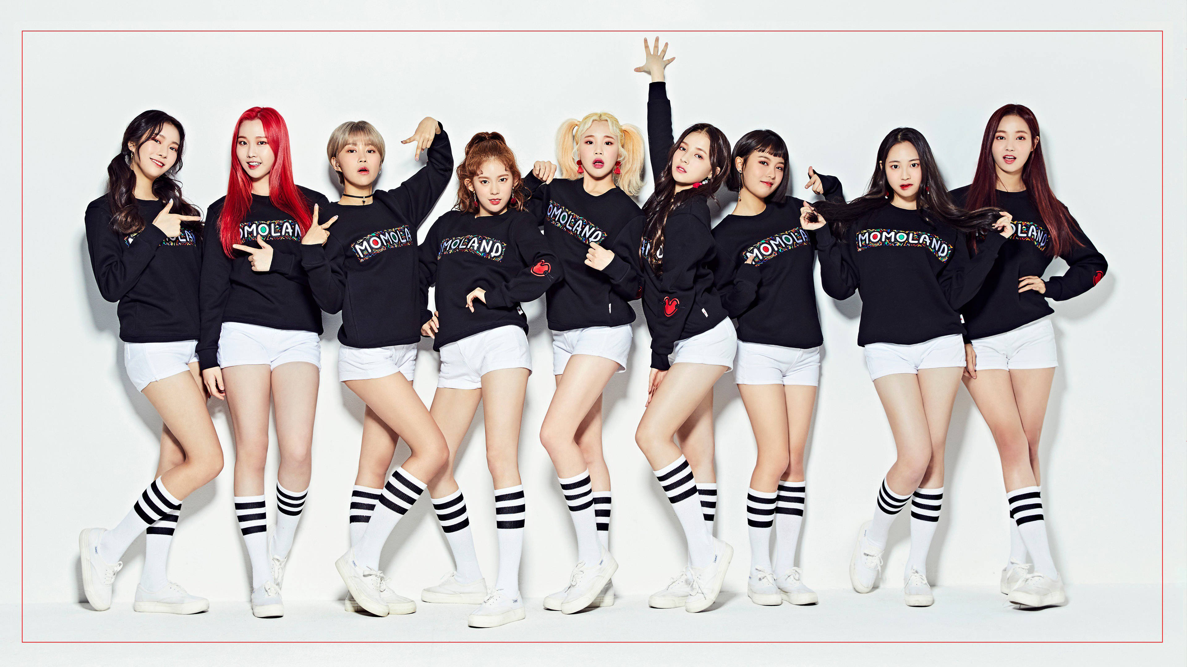 Nancy Momoland, black hoodies, white shorts, 4K Desktop Wallpaper