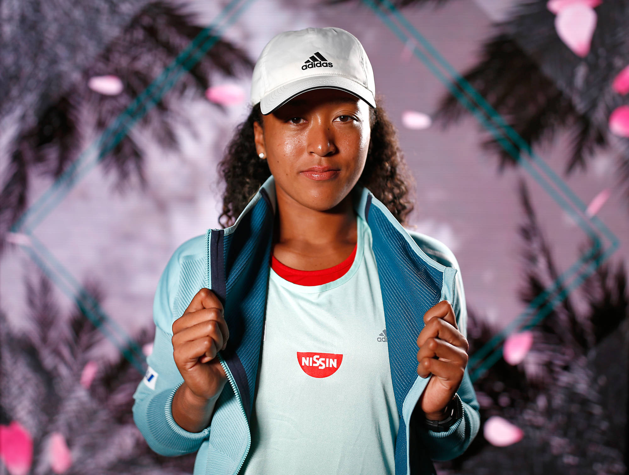 Naomi Osaka, adidas, light blue jacket, Full HD Desktop Wallpaper