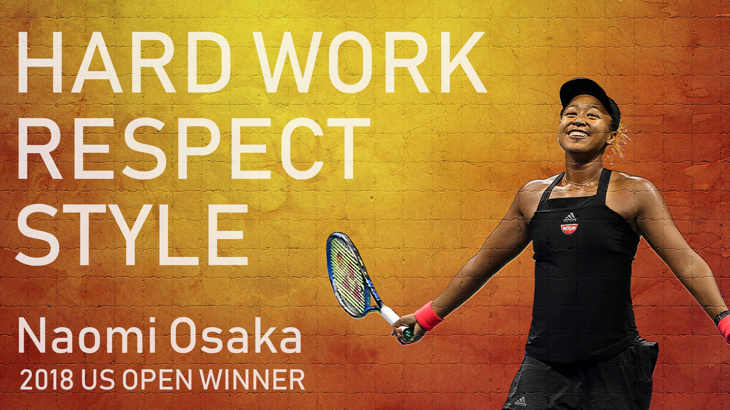 Naomi Osaka, 2018 US Open, tennis racket, 2K Desktop Wallpaper