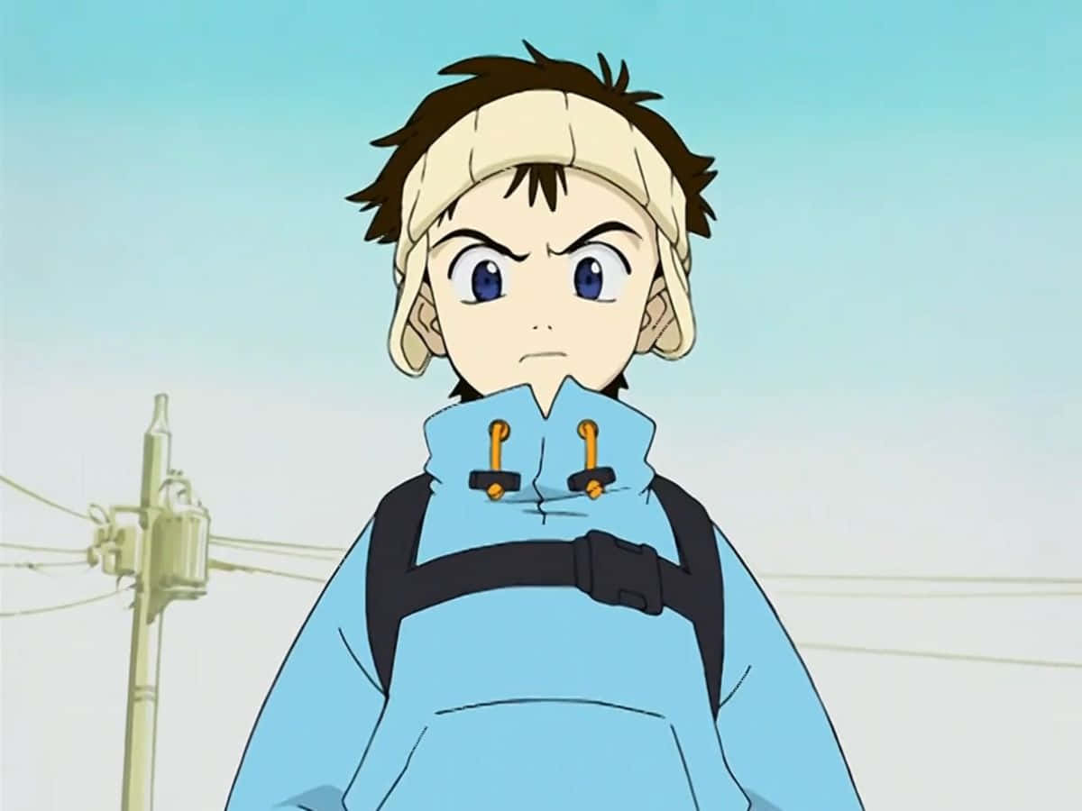 Naota Nandaba, blue jacket, headband, SD Desktop Wallpaper