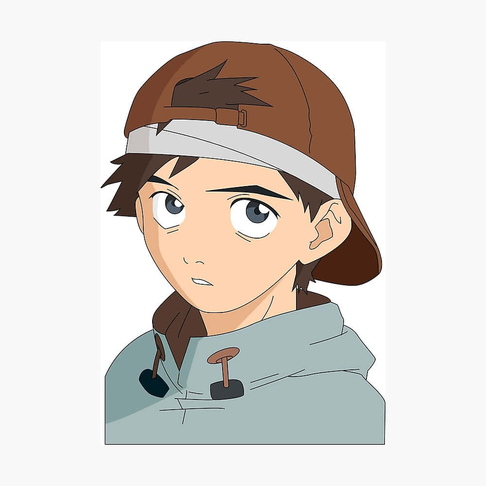 Naota Nandaba, brown hair, blue eyes, SD Desktop Wallpaper