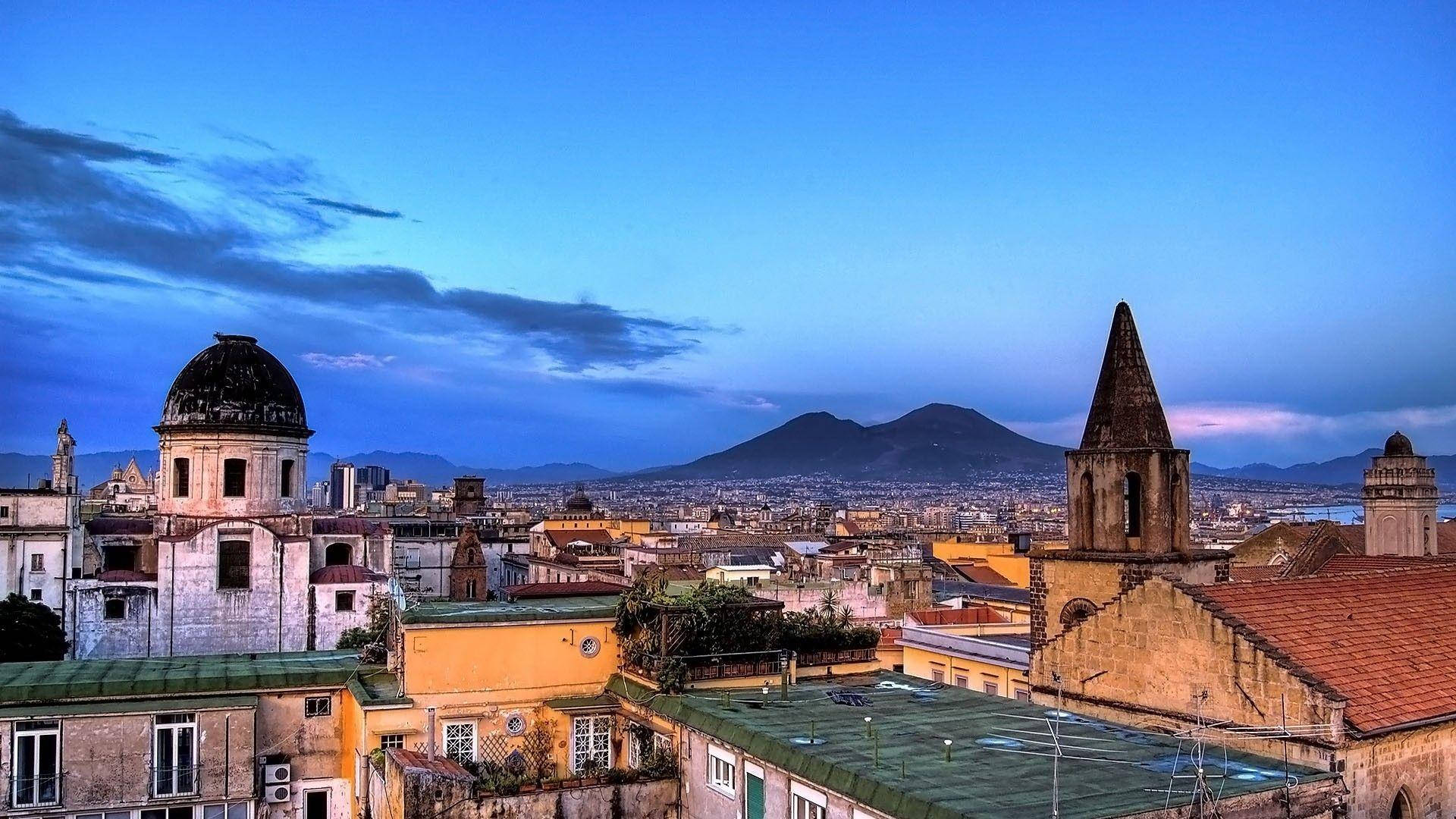Naples, old churches, domed churches, Full HD Desktop Wallpaper