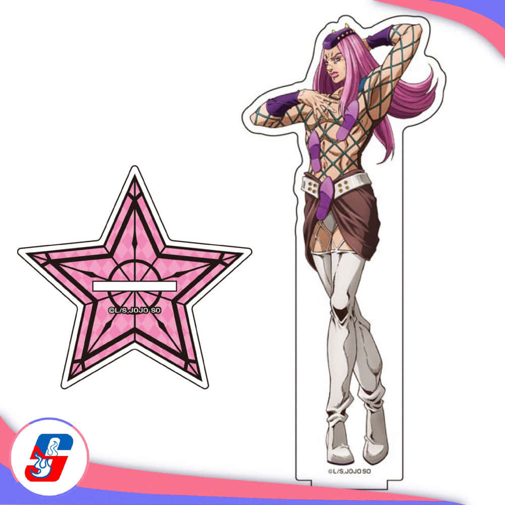 Narciso Anasui, purple hair, netted outfit, SD Desktop Wallpaper