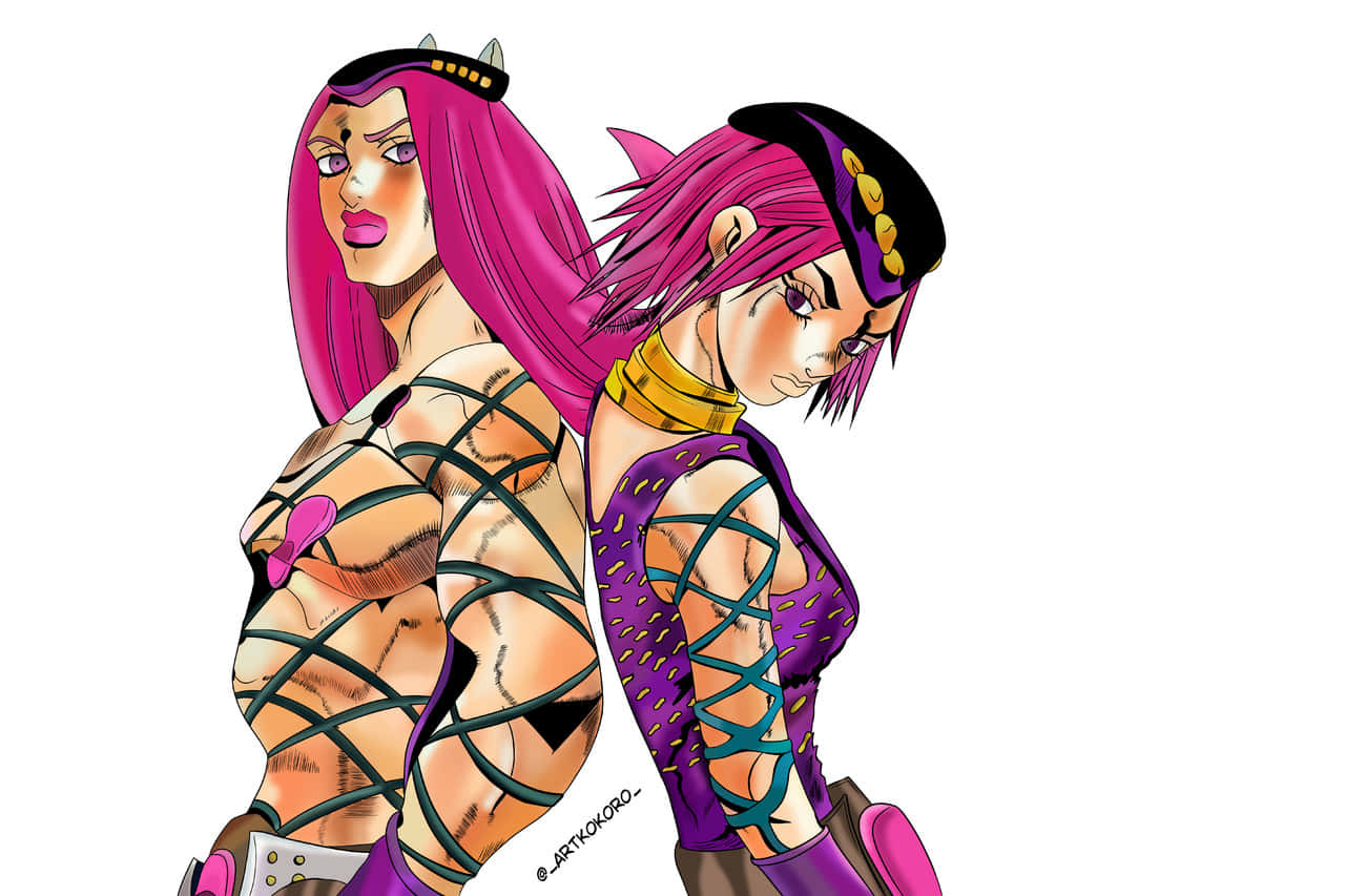 Narciso Anasui, pink hair, laced outfits, HD Desktop Wallpaper