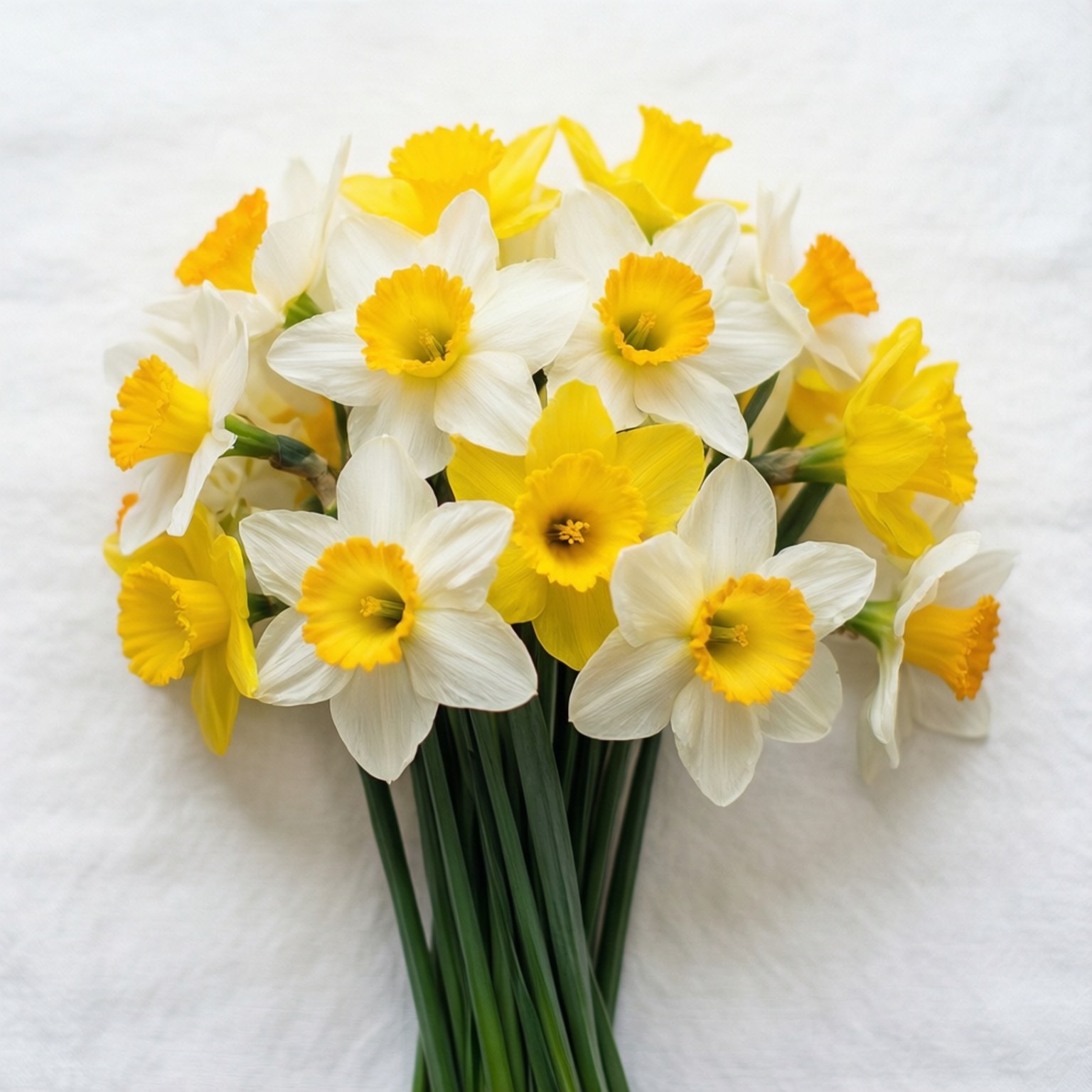narcissus, white, yellow, HD Desktop Wallpaper