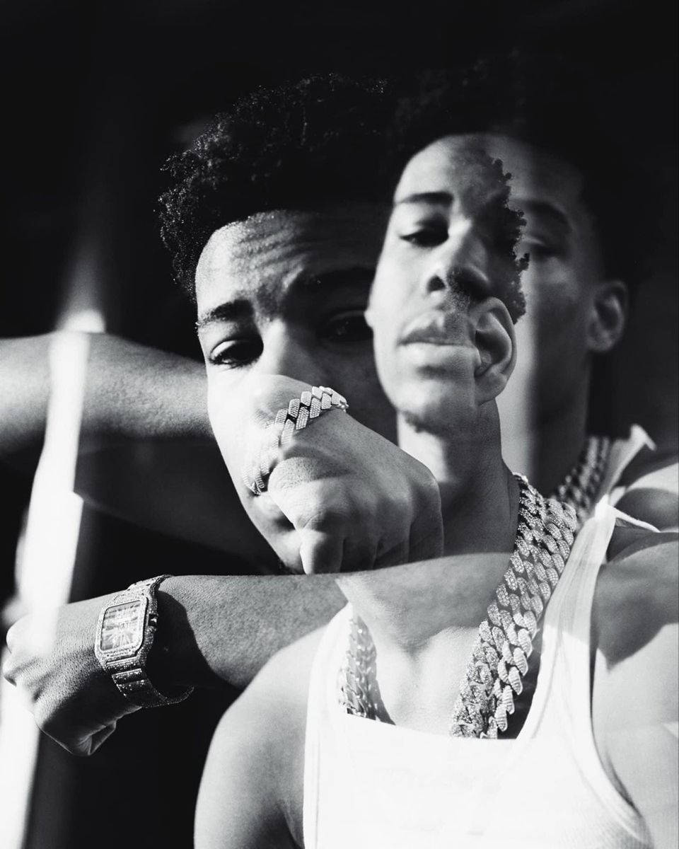 Nardo Wick, diamond-encrusted watch, chain, SD Phone Wallpaper