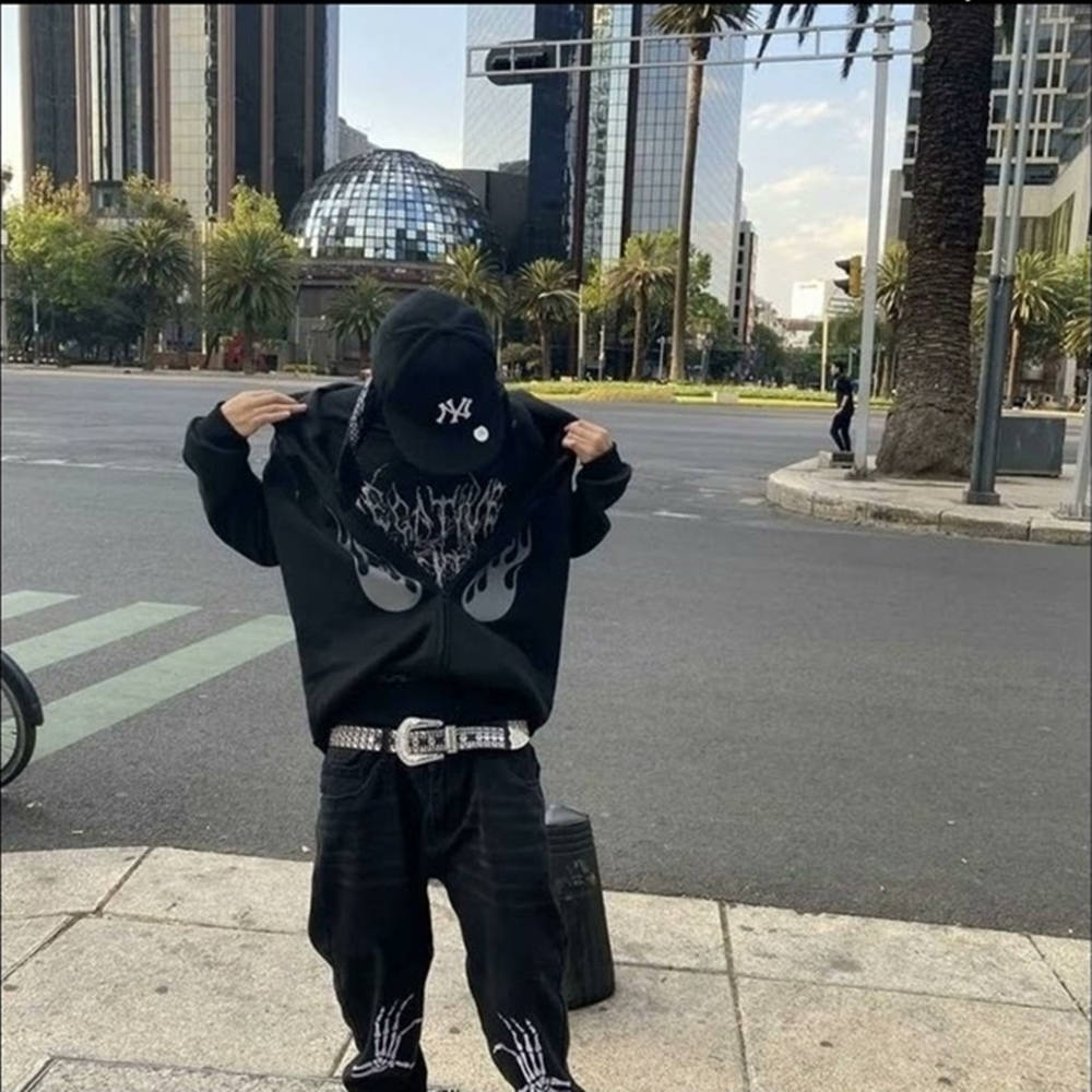 Nardo Wick, black hoodie, sneakers, SD Desktop Wallpaper