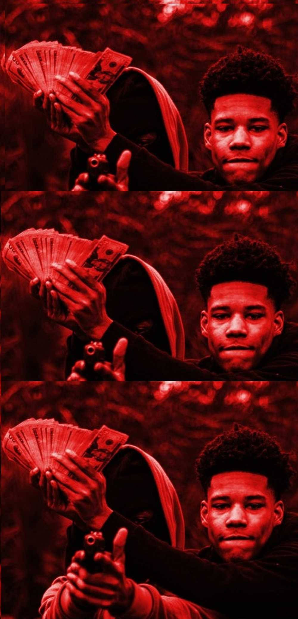 Nardo Wick, hoodie, fanned cash, Full HD Phone Wallpaper