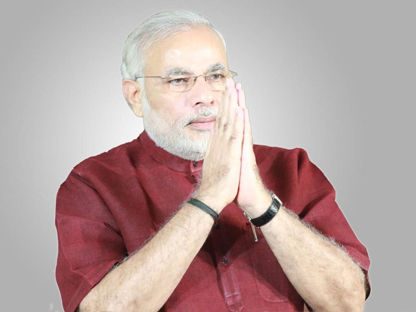 Narendra Modi, red polo, white beard, HD Desktop Wallpaper