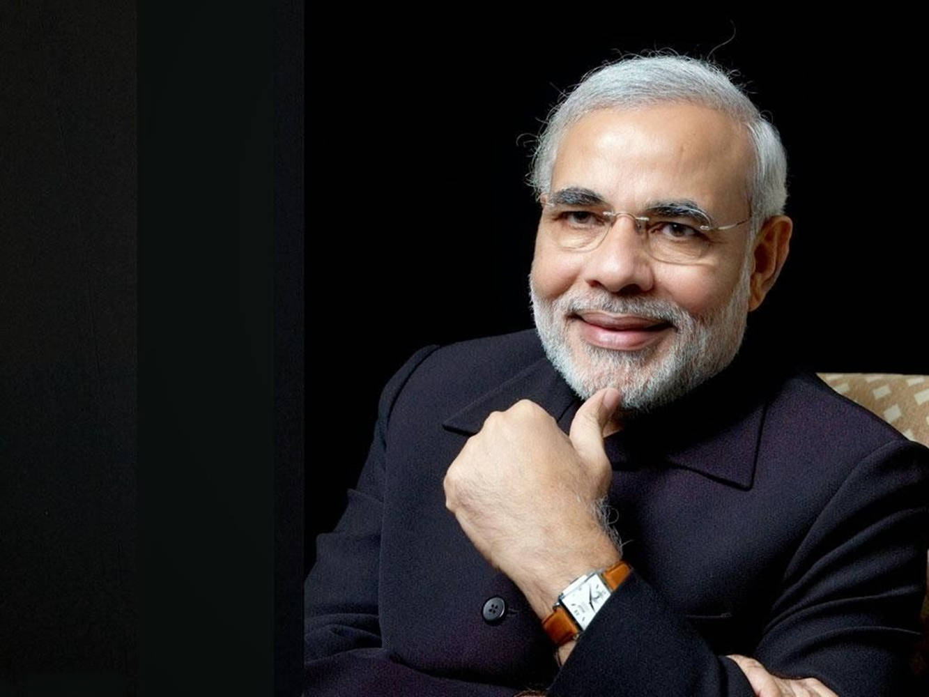 Narendra Modi, gray hair, glasses, HD Desktop Wallpaper
