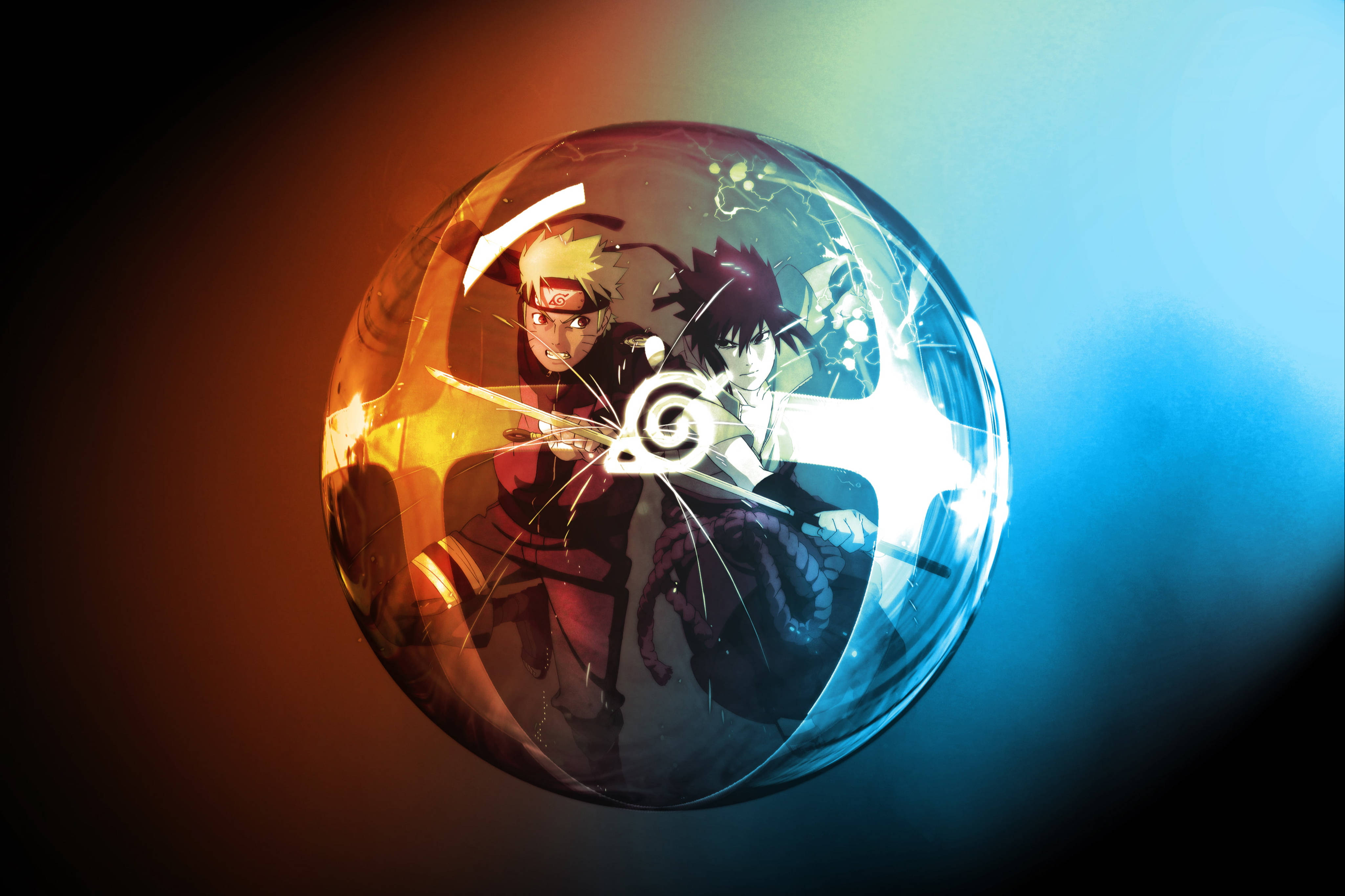 Naruto, 4K, bubble art, 4K Desktop Wallpaper